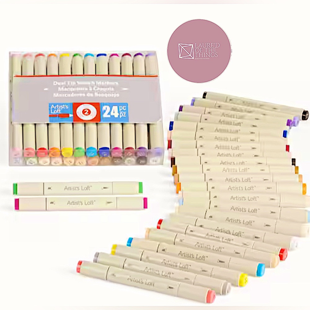 Artist's Loft Dual Tip Markers Set- 24 Piece